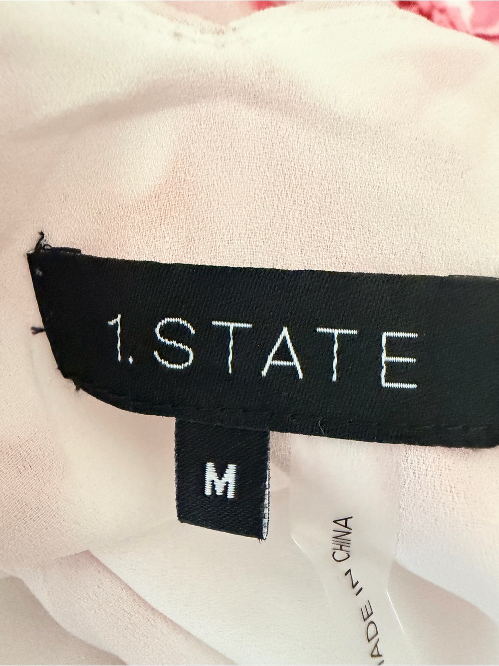 1. State Pink Floral Ruffle V-Neck Blouse - Picture 4 of 6